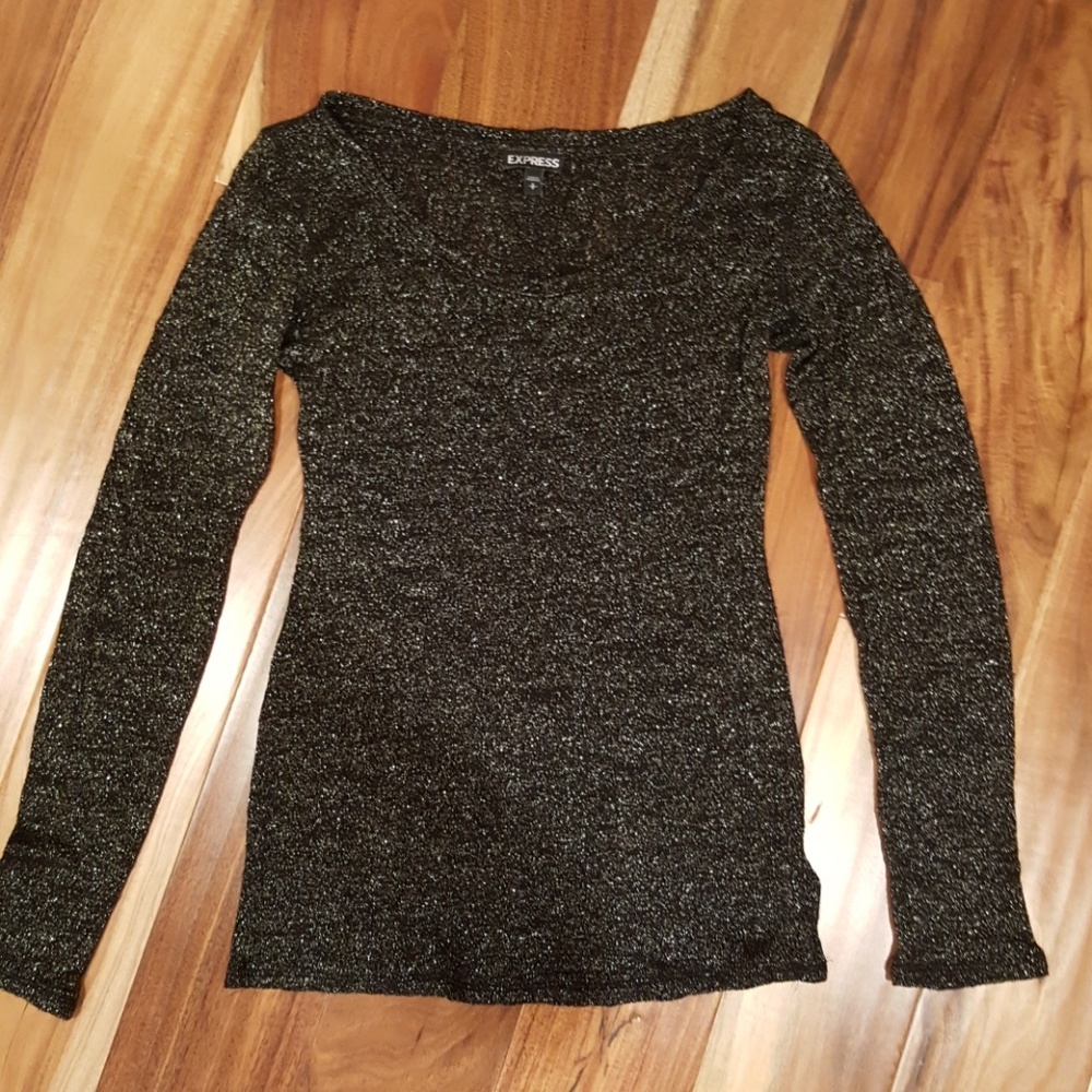 DONATED Express Gold Metallic Sweater Top